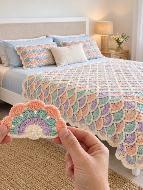 Crochet Seashell Bedspread — Free Crochet Pattern