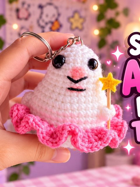 She Was a Fairy Crochet White Hamster Meme — Free Crochet Pattern Tutorial